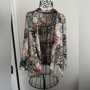 Zara Basic Floral lightweight blazer
